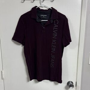 Calvin Klein Jeans Men's Dark Purple Polo